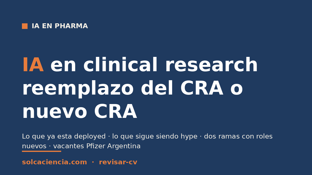 IA en clinical research LATAM: ¿reemplazo del CRA o nuevo CRA?