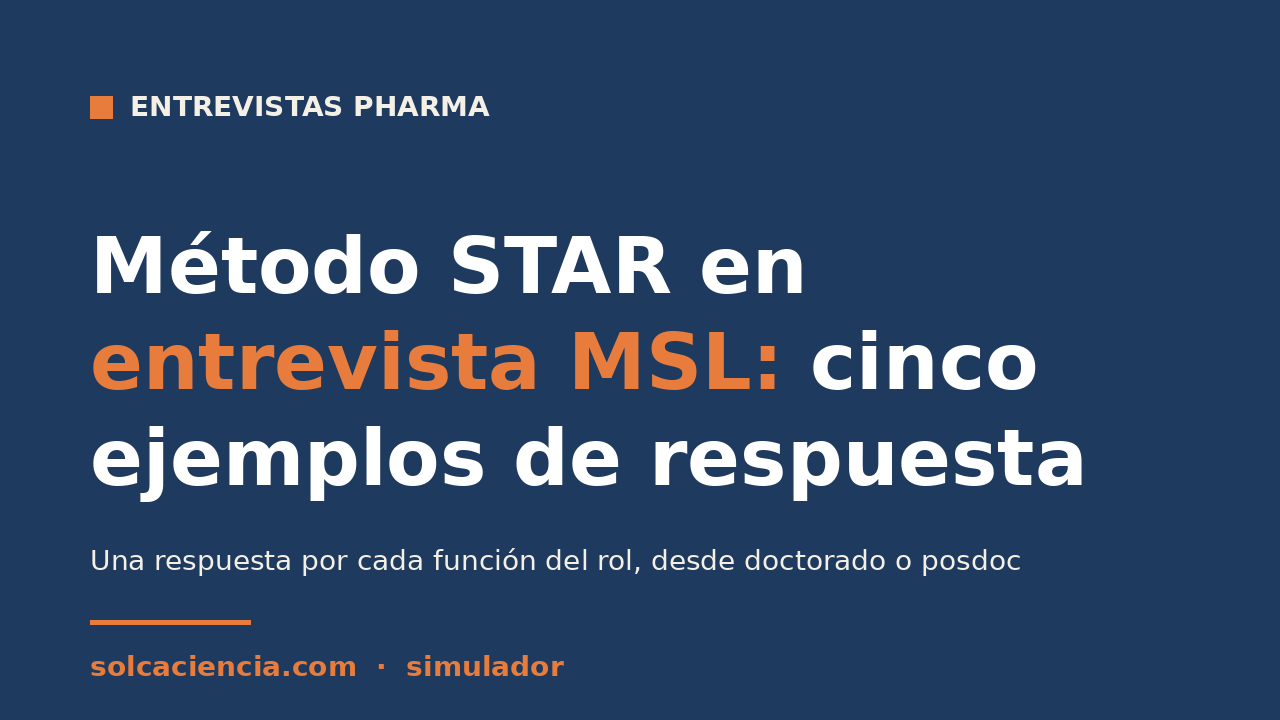 Método STAR en entrevista MSL: cinco ejemplos de respuesta